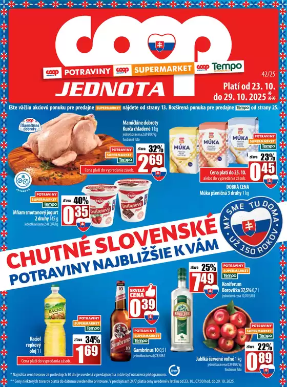 Katalóg COOP Jednota v Spišská Stará Ves | Leták COOP Jednota | 2025-10-23T00:00:00.000Z - 2025-10-29T00:00:00.000Z