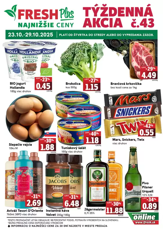 Týždenná akcia FRESH Plus
