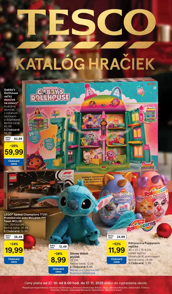 Katalóg Tesco v Banská Bystrica | 20251023001146558 2025 P36 TOYS CATALOGUE SK HM CHM | 2025-10-27T00:00:00.000Z - 2025-11-17T00:00:00.000Z