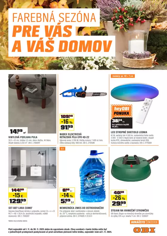 Katalóg OBI v Galanta | FAREBNÁ SEZÓNA | 2025-10-31T00:00:00.000Z - 2025-11-30T00:00:00.000Z