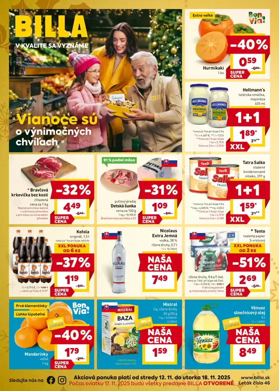 Katalóg Billa v Bratislava | Leták Billa | 2025-11-12T00:00:00.000Z - 2025-11-18T00:00:00.000Z