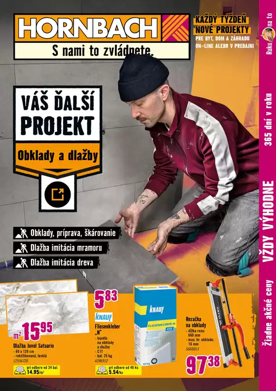 Katalóg HORNBACH v Prešov | Váš ďalší projekt - Obklady a dlažby | 2025-11-20T00:00:00.000Z - 2025-12-04T00:00:00.000Z