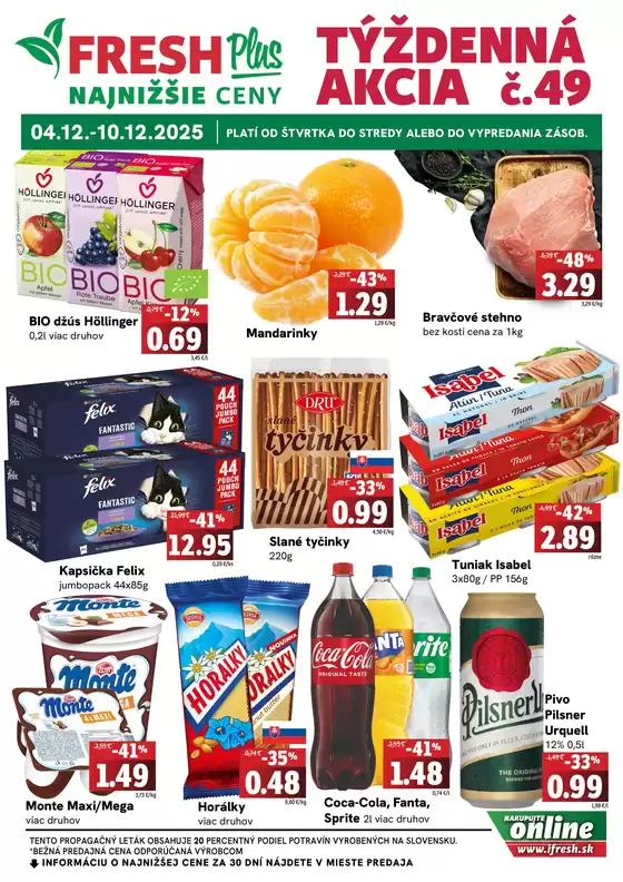 Katalóg Fresh v Trnava | Naše najlepšie výhodné ponuky | 2025-04-12T00:00:00.000Z - 2025-12-10T00:00:00.000Z