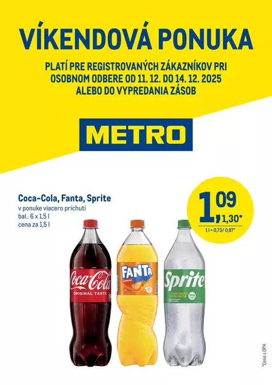 Katalóg METRO v Prešov | Víkendová ponuka - nápoje | 2025-12-11T00:00:00.000Z - 2025-12-14T00:00:00.000Z