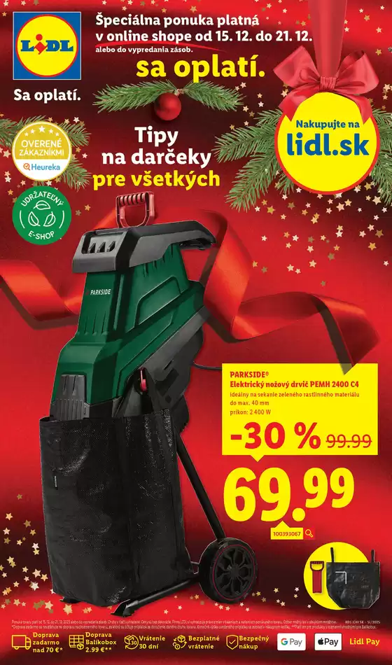 Katalóg Lidl v Poprad | Platný od 15. 12. 2025 | 2025-12-14T00:00:00.000Z - 2025-12-21T00:00:00.000Z