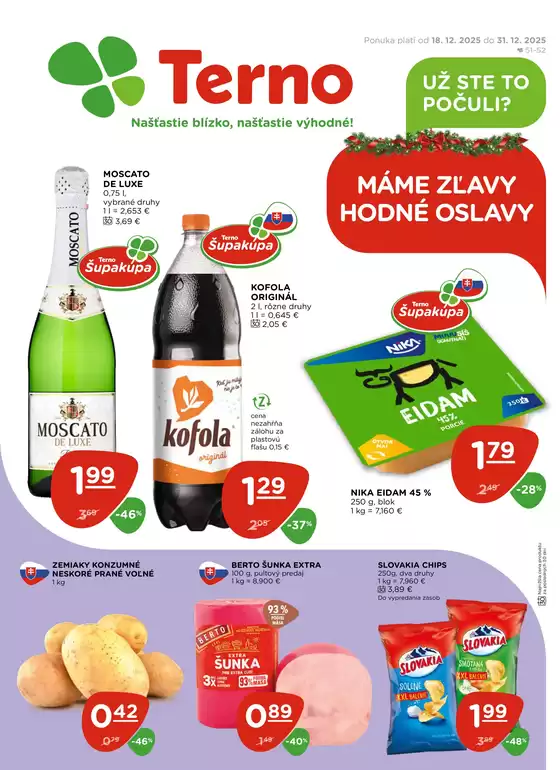 Katalóg TERNO v Partizánske | Ponuky pre lovcov výhodných ponúk | 2025-12-18T00:00:00.000Z - 2025-12-31T00:00:00.000Z