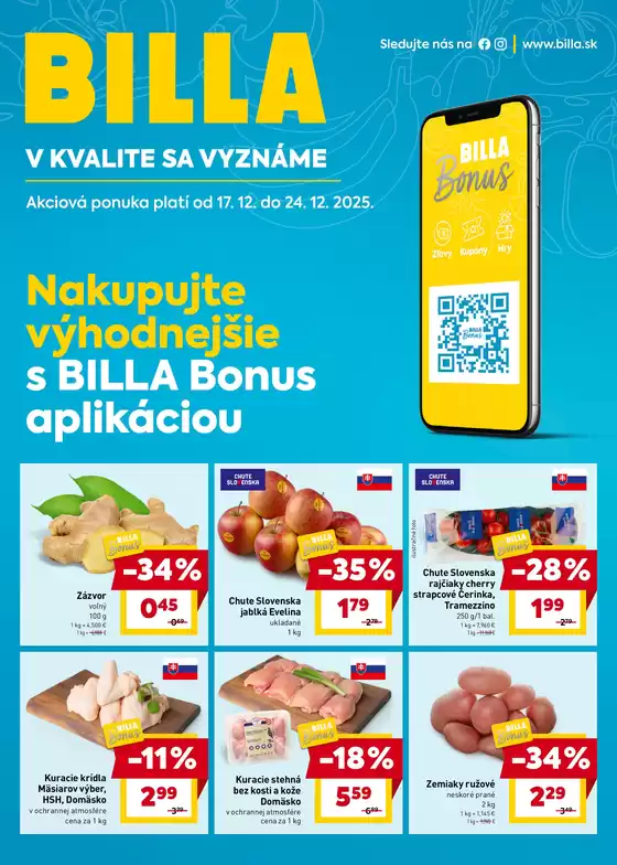 Katalóg Billa v Hanušovce nad Topľou | Exkluzívne ponuky pre našich zákazníkov | 2025-12-17T00:00:00.000Z - 2025-12-24T00:00:00.000Z