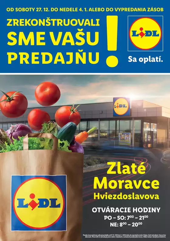 Katalóg Lidl v Podolínec | Ponuka platná od 27. 12. 2025 | 2025-12-27T00:00:00.000Z - 2026-01-04T00:00:00.000Z