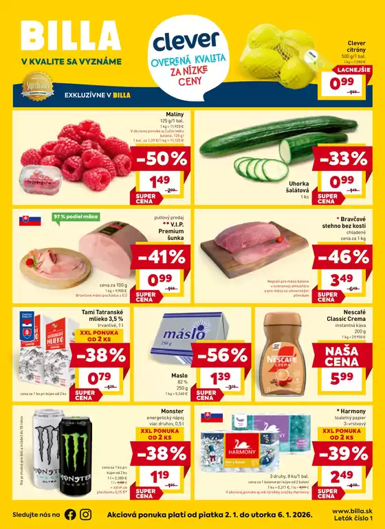 Katalóg Billa v Kremnica | Špeciálne ponuky pre vás | 2026-01-02T00:00:00.000Z - 2026-01-06T00:00:00.000Z