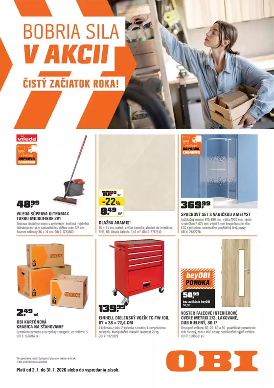 Katalóg OBI v Žilina | BOBRIA SILA V AKCII | 2026-01-01T00:00:00.000Z - 2026-01-31T00:00:00.000Z