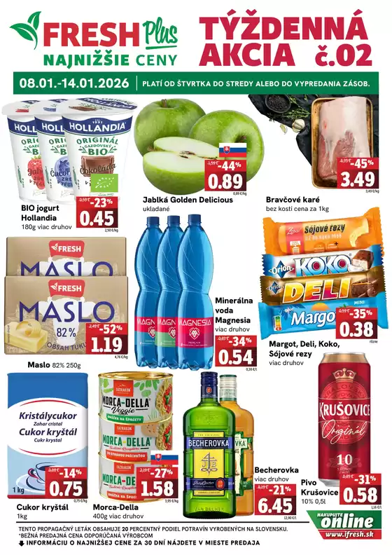 Katalóg Fresh v Pezinok | Týždenná akcia FRESH Plus | 2026-01-08T00:00:00.000Z - 2026-01-14T00:00:00.000Z