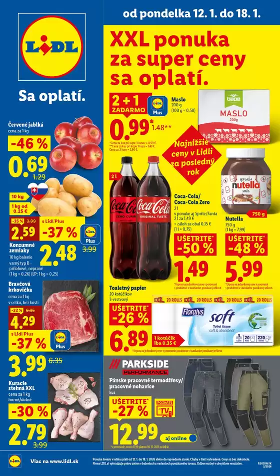 Katalóg Lidl v Prešov | Platný od 12. 01. 2026 | 2026-01-12T00:00:00.000Z - 2026-01-18T00:00:00.000Z