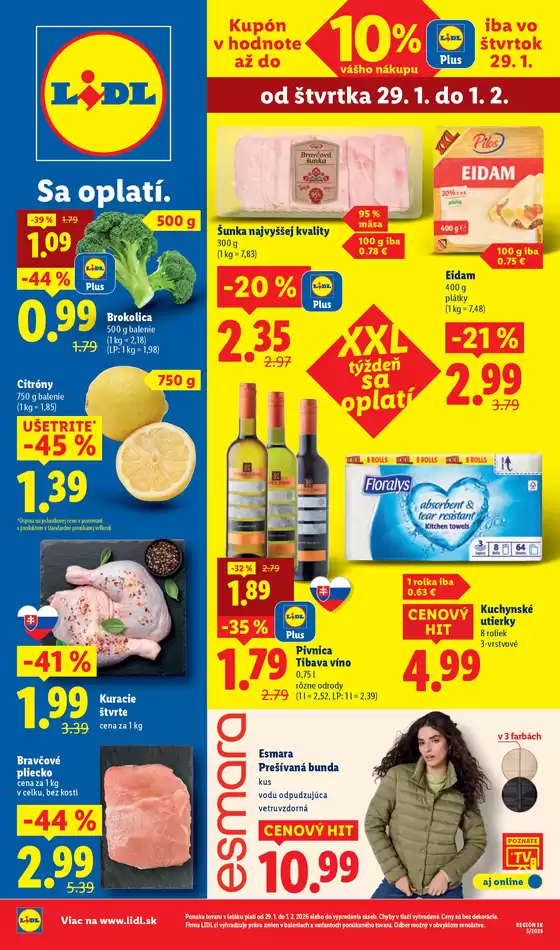 Katalóg Lidl v Nové Zámky | Platný od 29. 01. 2026 | 2026-01-29T00:00:00.000Z - 2026-02-01T00:00:00.000Z