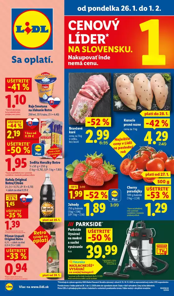 Katalóg Lidl v Bratislava | Platný od 26. 01. 2026 | 2026-01-26T00:00:00.000Z - 2026-02-01T00:00:00.000Z