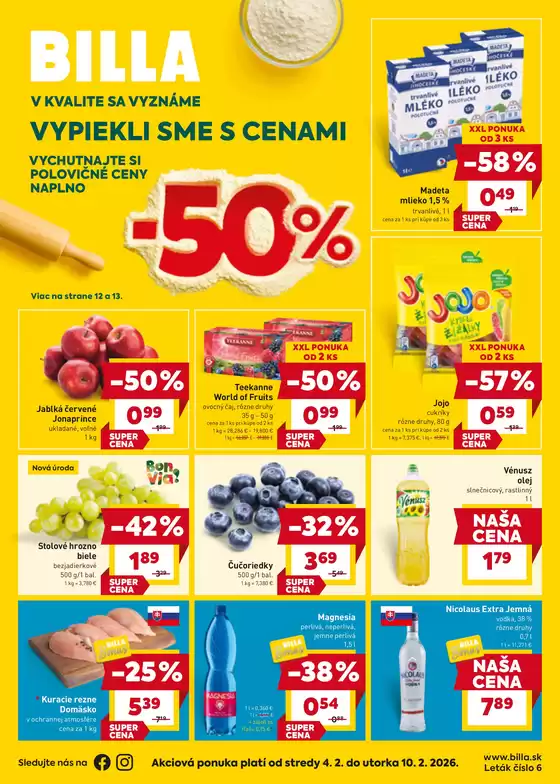 Katalóg Billa v Lipany | Objavte atraktívne ponuky | 2026-02-04T00:00:00.000Z - 2026-02-10T00:00:00.000Z