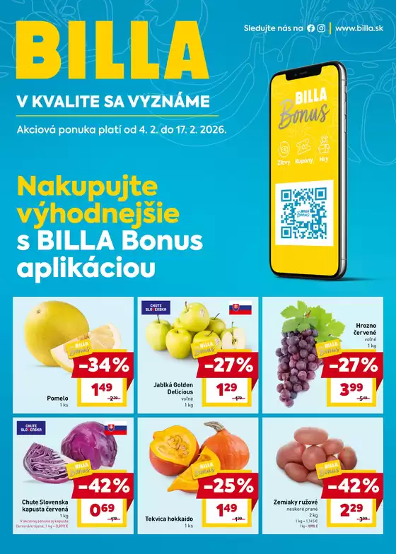 Katalóg Billa v Revúca | Veľký výber ponúk | 2026-02-04T00:00:00.000Z - 2026-02-17T00:00:00.000Z