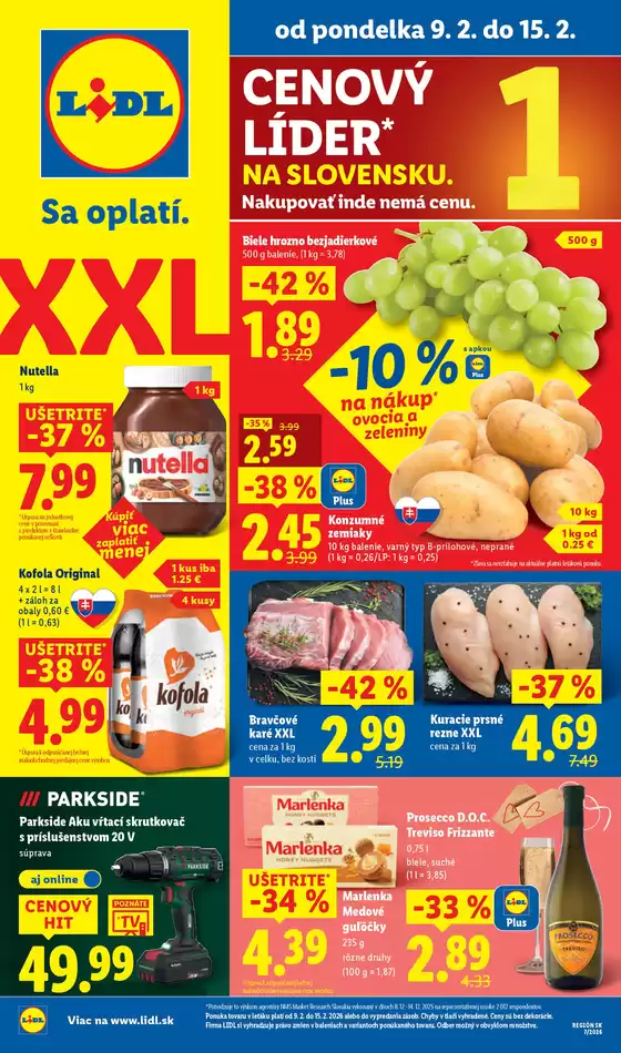 Katalóg Lidl v Vysoké Tatry | Platný od 09. 02. 2026 | 2026-02-09T00:00:00.000Z - 2026-02-15T00:00:00.000Z
