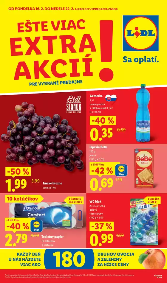 Katalóg Lidl v Gabčíkovo | Platné od 16. 02. 2026 | 2026-02-16T00:00:00.000Z - 2026-02-22T00:00:00.000Z