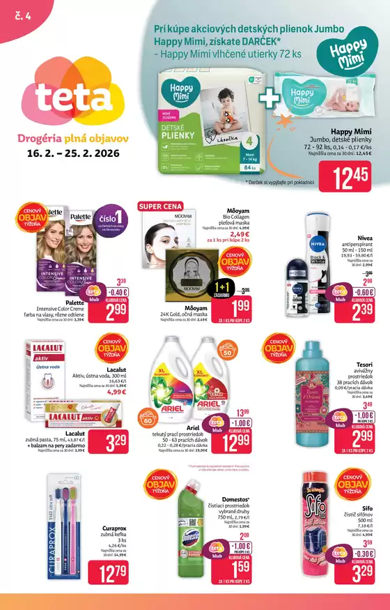 Katalóg TETA Drogerie v Tvrdošín | TETA Drogerie katalóg | 2026-02-16T00:00:00.000Z - 2026-02-25T00:00:00.000Z