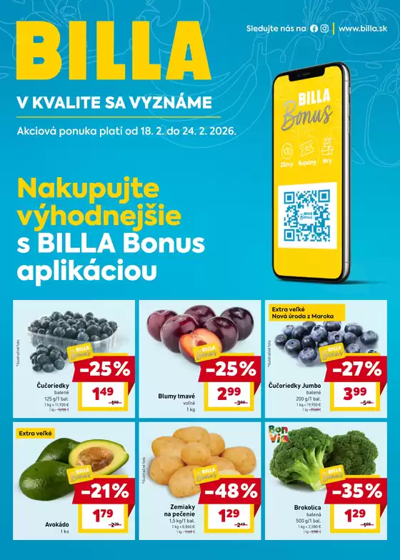 Katalóg Billa v Pezinok | Veľký výber ponúk | 2026-02-18T00:00:00.000Z - 2026-02-24T00:00:00.000Z