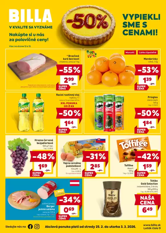 Katalóg Billa v Púchov | Leták Billa | 2026-02-25T00:00:00.000Z - 2026-03-03T00:00:00.000Z