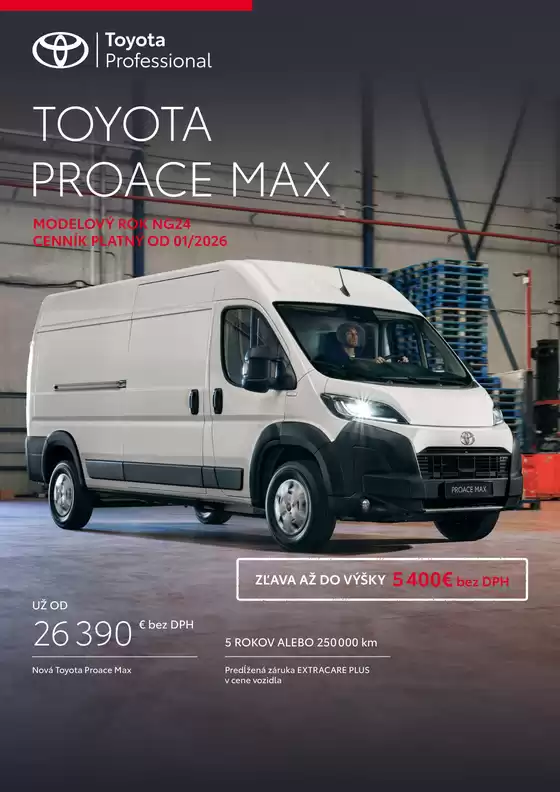 Katalóg Toyota v Rajecké Teplice | Cennik proace max | 2026-01-01T00:00:00.000Z - 2026-12-31T00:00:00.000Z