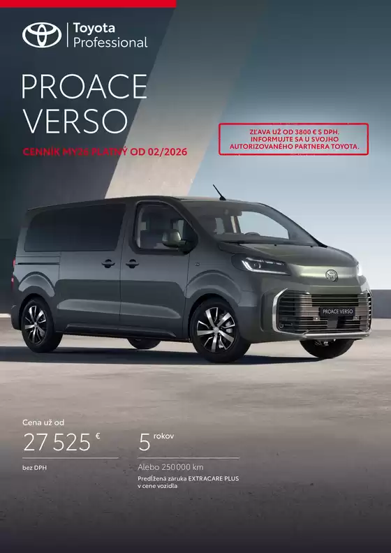 Katalóg Toyota v Rajecké Teplice | Cennik novy proace verso | 2026-01-01T00:00:00.000Z - 2026-12-31T00:00:00.000Z
