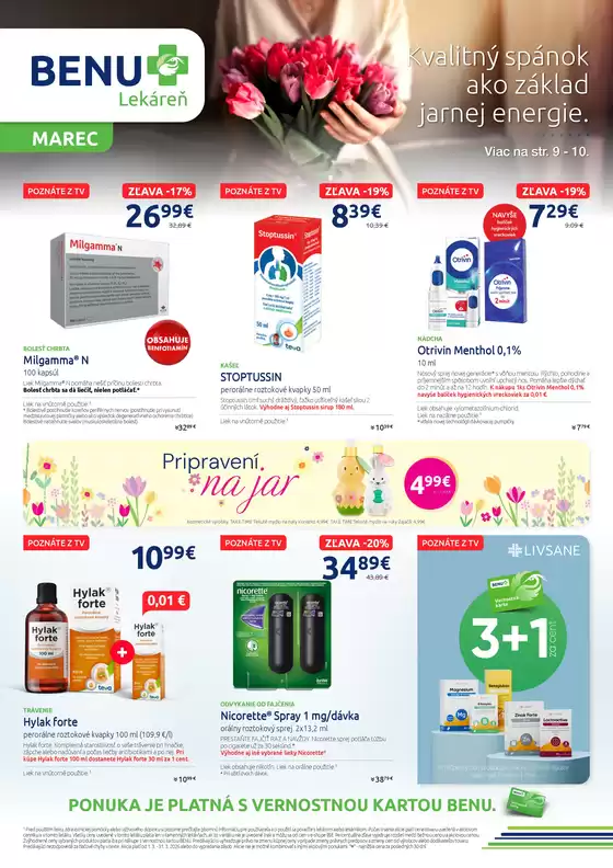 Katalóg Benu Lekáreň v Sobrance | Benu akciovy letak | 2026-03-01T00:00:00.000Z - 2026-03-31T00:00:00.000Z