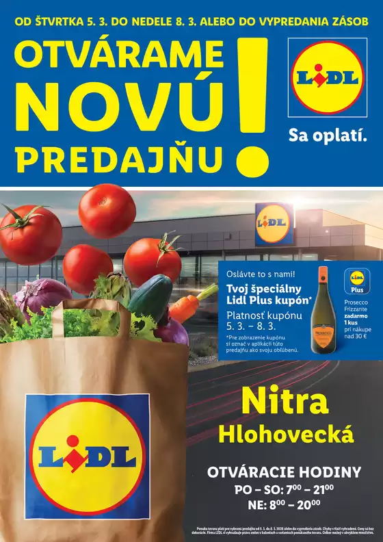 Katalóg Lidl v Štúrovo | Ponuka platná od 05. 03. 2026 | 2026-03-05T00:00:00.000Z - 2026-03-08T00:00:00.000Z