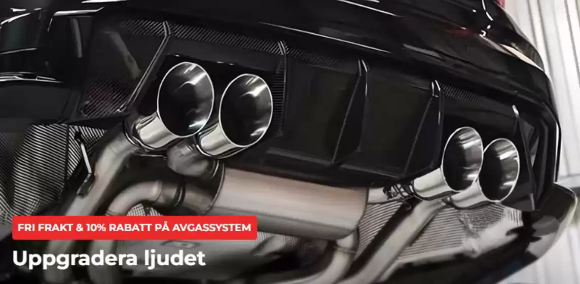 10% rabatt på avgassystem!