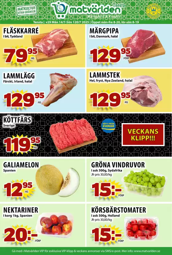 Veckans erbjudanden Tensta! 