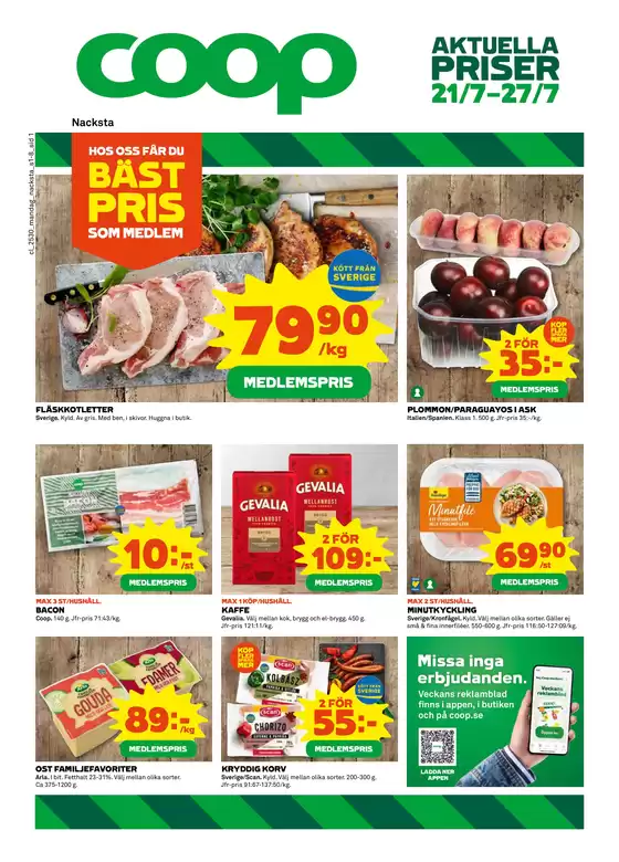 Coop-katalog | Fantastiska rabatter på utvalda produkter | 2025-07-21T00:00:00.000Z - 2025-07-27T00:00:00.000Z