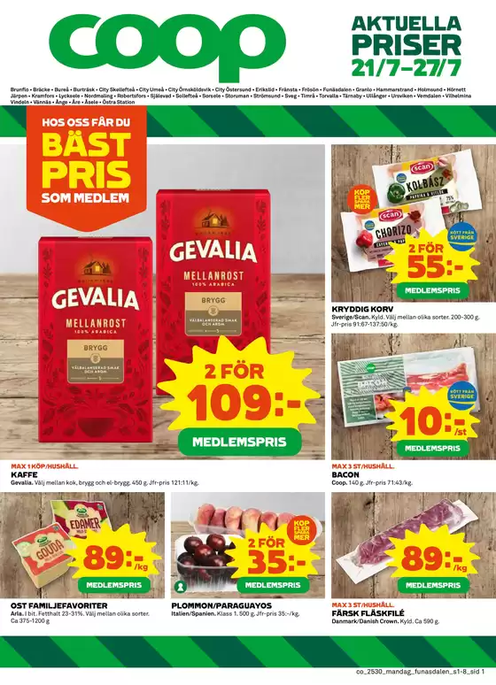 Coop-katalog i Skellefteå | Spara nu med våra deals | 2025-07-21T00:00:00.000Z - 2025-07-27T00:00:00.000Z