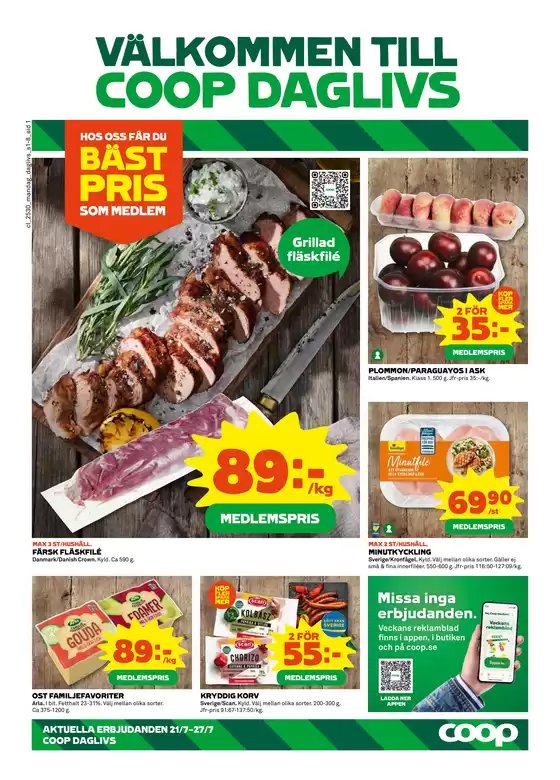 Coop Daglivs-katalog | Exklusiva deals och fynd | 2025-07-21T00:00:00.000Z - 2025-07-27T00:00:00.000Z
