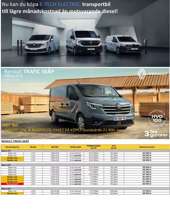 Renault-katalog i Vänersborg | Renault Trafic - diesel | 2025-07-18T00:00:00.000Z - 2026-07-18T00:00:00.000Z