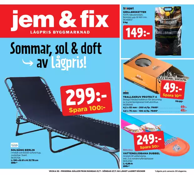 Jem&Fix-katalog i Kävlinge | Jem&Fix reklamblad | 2025-07-20T00:00:00.000Z - 2025-07-27T00:00:00.000Z