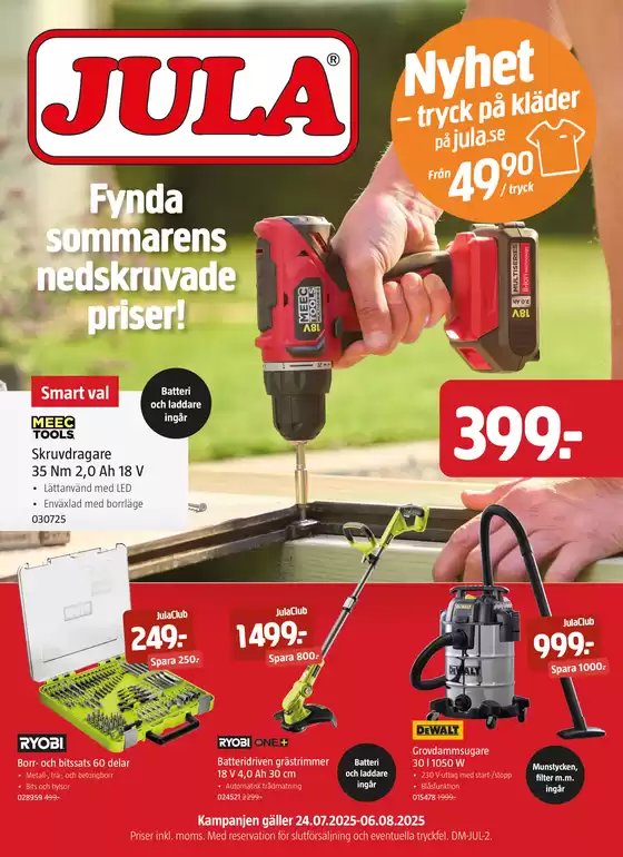Jula-katalog i Harplinge | kampanjbladet Jula | 2025-07-24T00:00:00.000Z - 2025-08-06T00:00:00.000Z