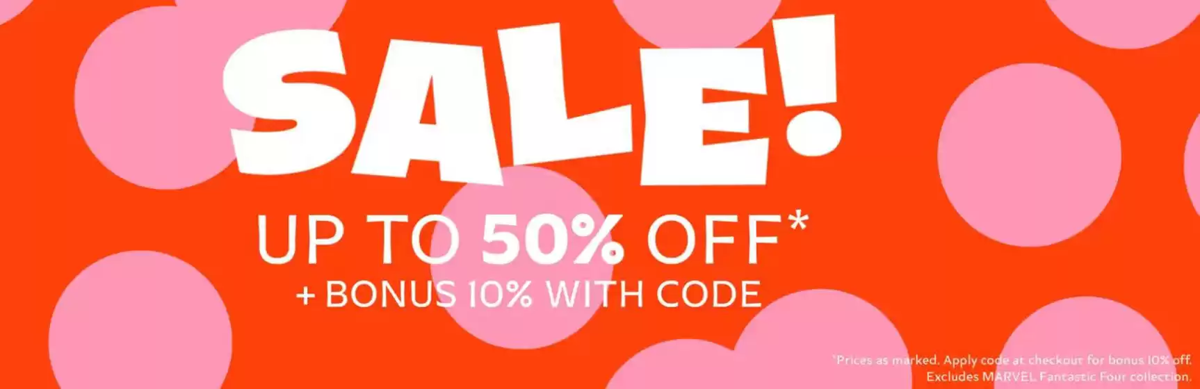 Sale! Up to 50% Off.