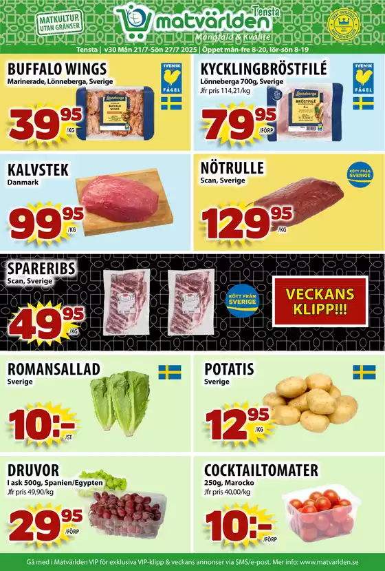 Veckans erbjudanden Tensta! 