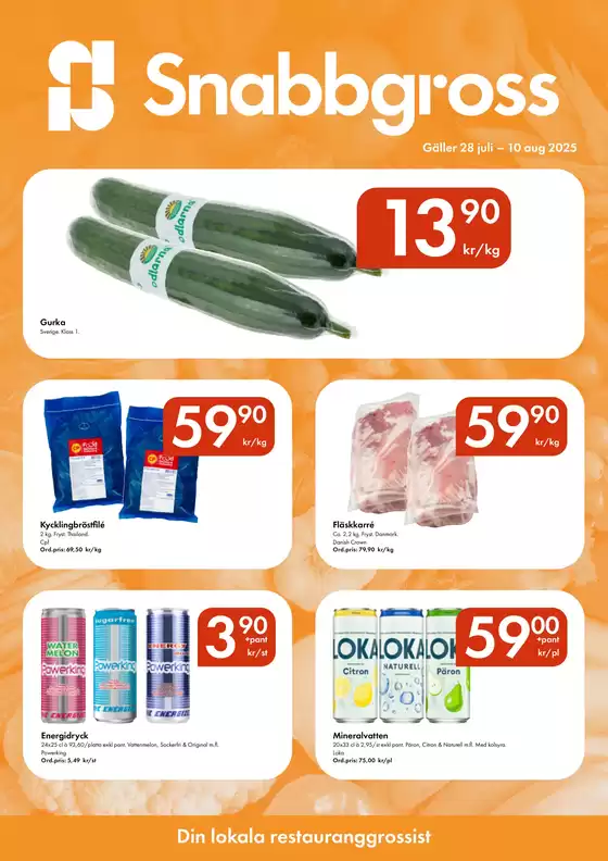Snabbgross-katalog i Bunkeflostrand | Snabbgross Kampanjblad v. 31–32 | 2025-07-28T00:00:00.000Z - 2025-08-11T00:00:00.000Z