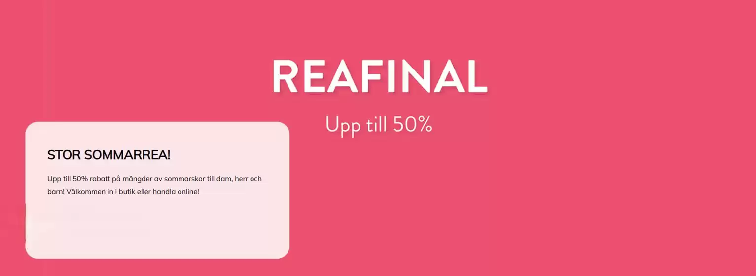 Reafinal! Upp till 50%.