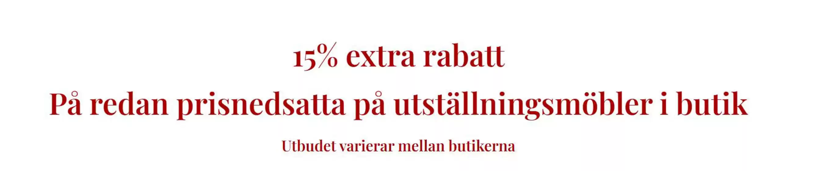 15% extra rabatt!