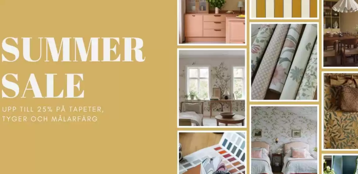 Engelska Tapetmagasinet-katalog i Trollhättan | Summer sale! Upp till 25% . | 2025-07-29T00:00:00.000Z - 2025-08-13T00:00:00.000Z