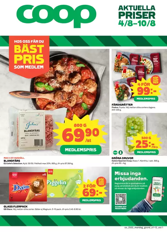 Coop-katalog i Alingsås | Fantastiskt erbjudande för fyndjägare | 2025-08-04T00:00:00.000Z - 2025-08-10T00:00:00.000Z