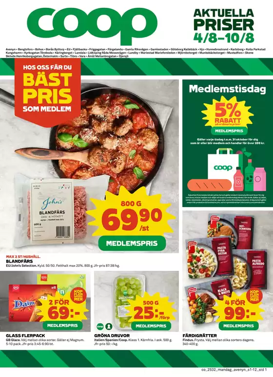 Coop-katalog i Bäckefors | Top-deals och rabatter | 2025-08-04T00:00:00.000Z - 2025-08-10T00:00:00.000Z