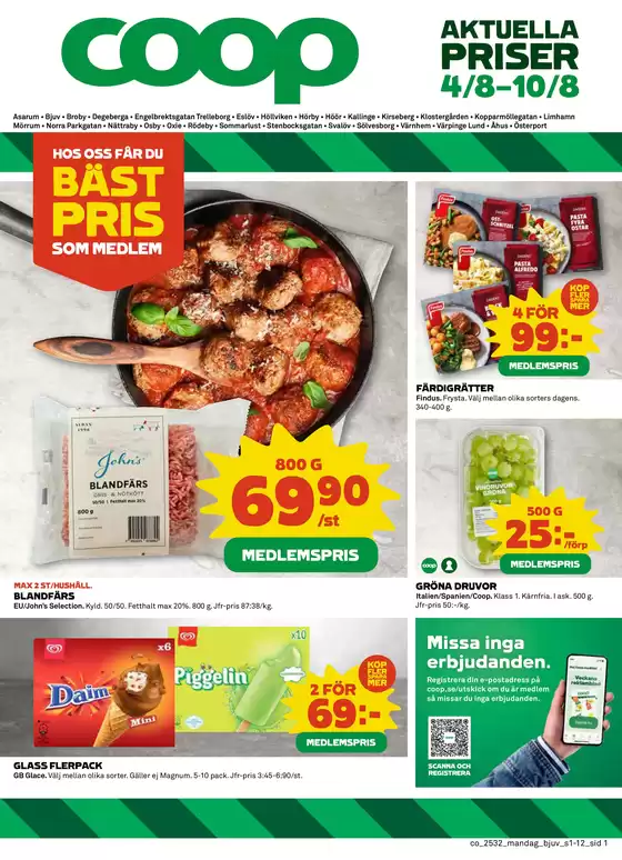 Coop-katalog i Alingsås | Fantastiska rabatter på utvalda produkter | 2025-08-04T00:00:00.000Z - 2025-08-10T00:00:00.000Z