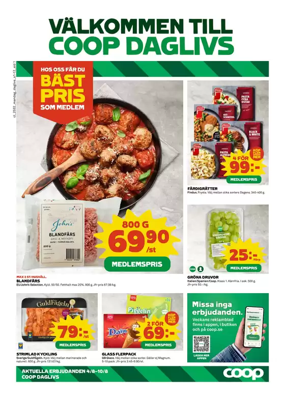 Coop Daglivs-katalog i Alingsås | Specialerbjudanden för dig | 2025-08-04T00:00:00.000Z - 2025-08-10T00:00:00.000Z