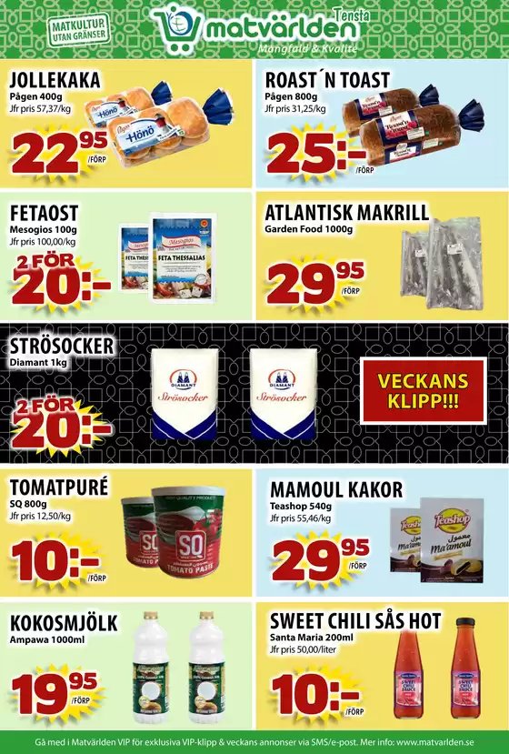 Veckans erbjudanden Tensta! 