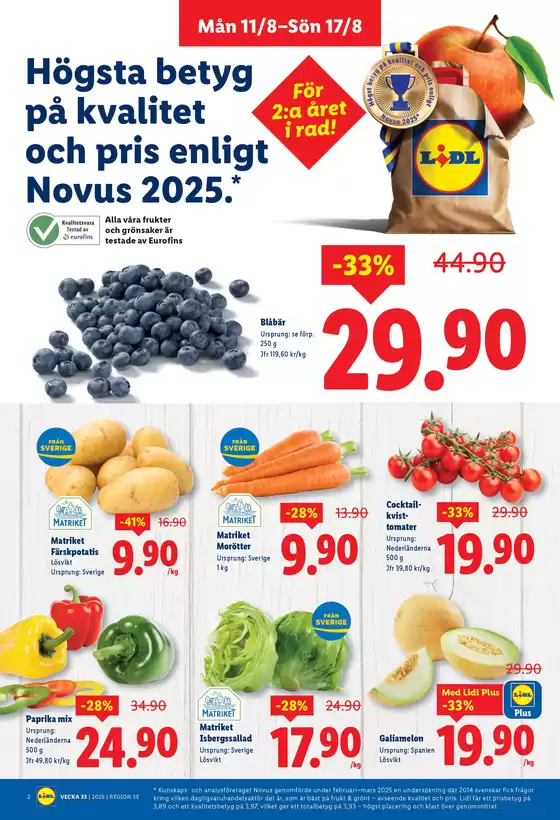 Nationell ERBJUDANDEN VECKA 33