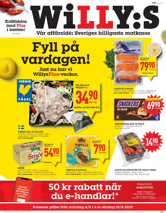 Willys-katalog i Ringarum | Top-erbjudanden för sparrävar | 2025-08-04T00:00:00.000Z - 2025-08-10T00:00:00.000Z
